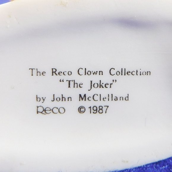 Clown Figurine "The Joker" by John Mcclelland for The Reco Clown Collection 1987 - Picture 11 of 11